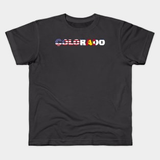 Colorado State Flag/American Flag Logo Kids T-Shirt